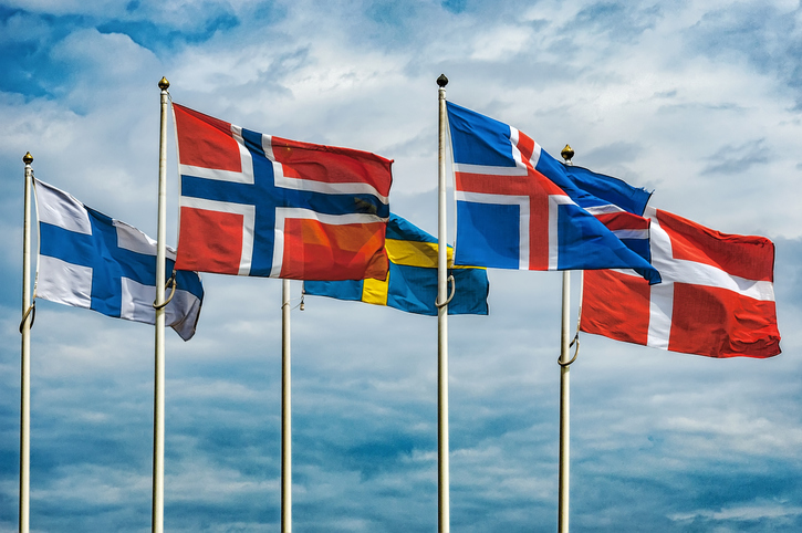 Drapeaux de scandinavie