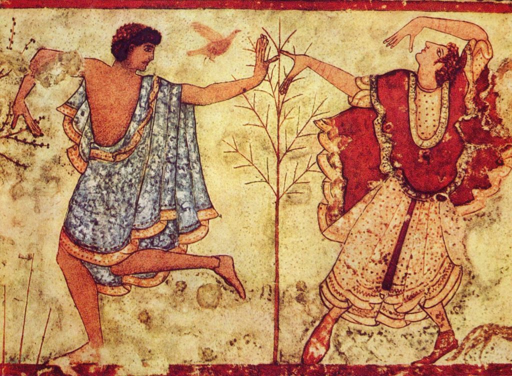 tombe du triclinium etrusque italie