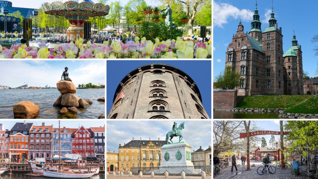 Petite sirène, amalienborg, rosenborg, nyhavn, copenhague, chrisitiana, tivoli
