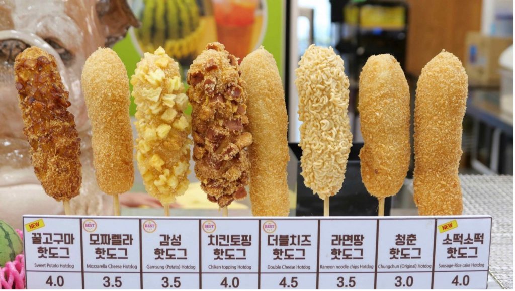 Corn dog coreen street food Corée du sud